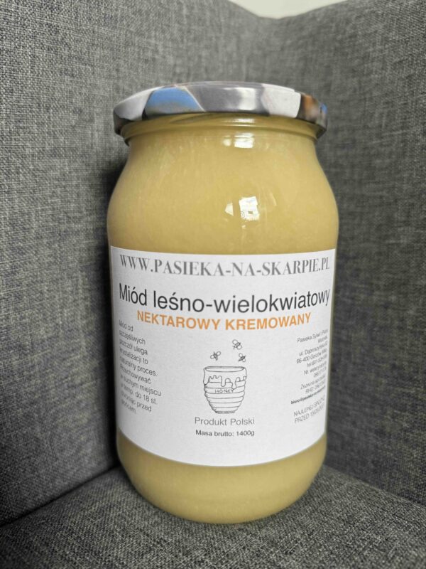 Miód leśno-wielokwiatowy kremowany 0,9l 1,4kg