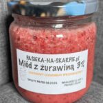 Miód leśny kremowany z żurawiną 3 %