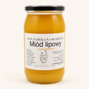 Miód lipowy 1000 g – naturalny miód nektarowy – Pasieka Na Skarpie