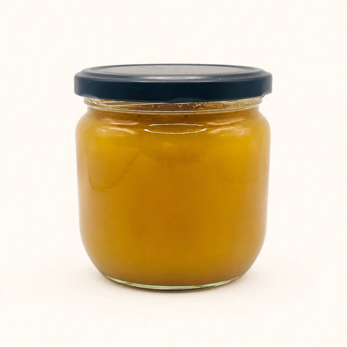 Miód z odsklepin lipowych 430 g – słoik widziany z tyłu