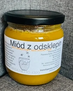 Słoik miodu z odsklepin lipowych 430 g z Pasieki Na Skarpie