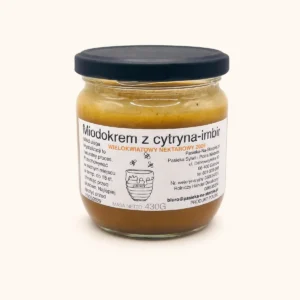 Miodokrem z cytryną i imbirem 430 g – Pasieka Na Skarpie