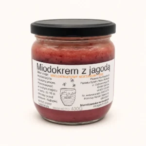 Miodokrem z jagodą 430 g – Pasieka Na Skarpie