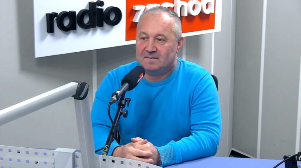 Piotr Woźniak z Pasieki Na Skarpie jako gość Radia Zachód
